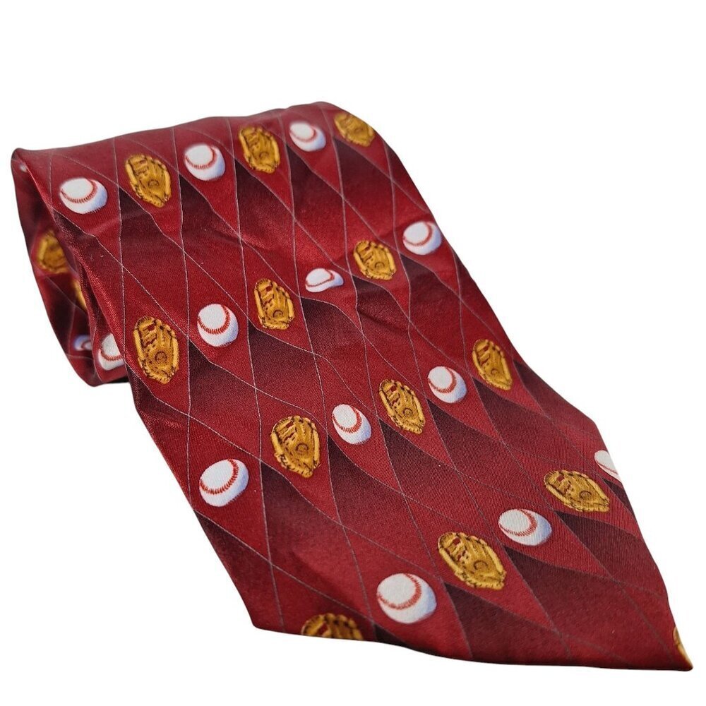 Parquet Baseball Glove Mitt Novelty Tie